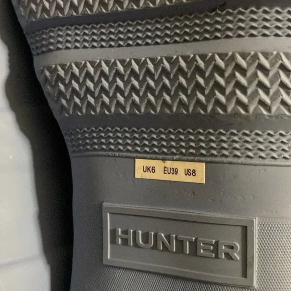 Hunter Original Back Adjustable Short Periwinkle Waterproof Matte Blue Rain Boot